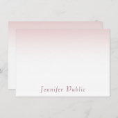 Rose tendance Gold manuscrit Modèle de script manu (Devant / Derrière)