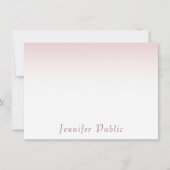 Rose tendance Gold manuscrit Modèle de script manu (Devant)