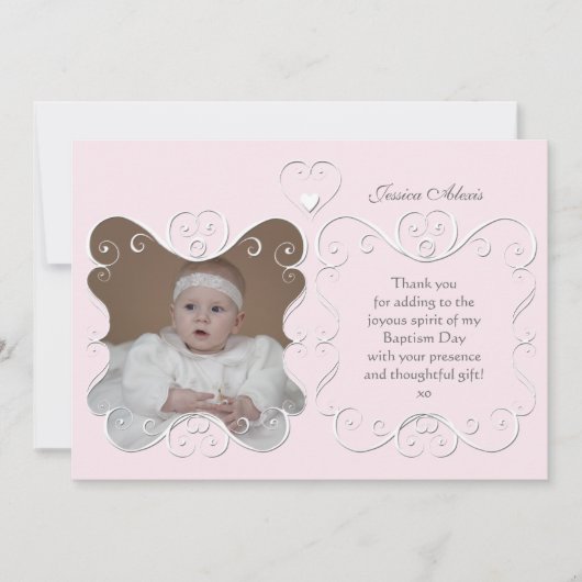 Rose tendre de Merci de photo de coeur (Devant)