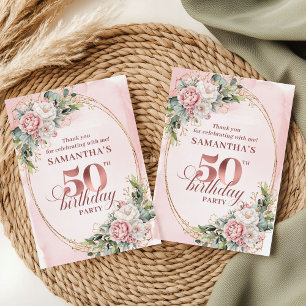 Rose Tendre Verte 50e Anniversaire Merci
