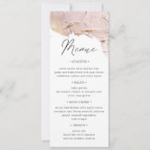 rose textuel or Mariage Dîner Menu Invitation (Devant)