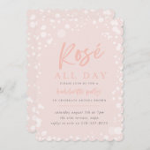 Rosé toute la journée bachelorée invitation (Devant / Derrière)