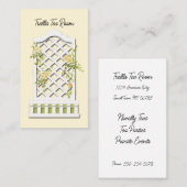 Rose Trellis Salle de thé Carte de visite (Devant / Derrière)