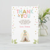 Rose tribal de fille de carte de remerciements de (Debout devant)