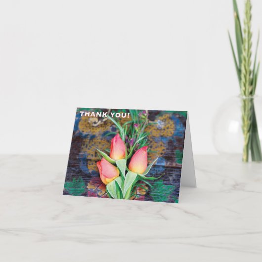 Rose Trio, merci - Note Card (Devant)