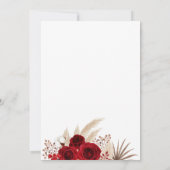 Rose Tropical Invitation Mariage de jardin (Dos)