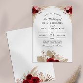 Rose Tropical Invitation Mariage de jardin