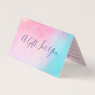 Rose Turquoise Abstrait - Certificat cadeau