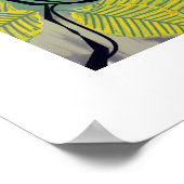 Rose Turquoise Élégant Printemps Poster Art Imprim (Coin)