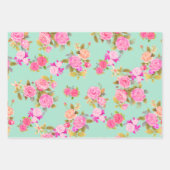 Rose Turquoise. Envelopper les feuilles de papier (Devant 3)