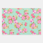 Rose Turquoise. Envelopper les feuilles de papier (Devant)