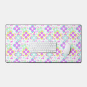 Rose, turquoise, floral (Clavier et souris)