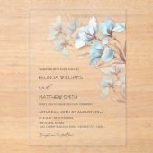 Rose Turquoise Or Artistiques Invitation (Recto)