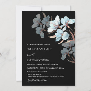Rose Turquoise Or Artistiques  Invitation