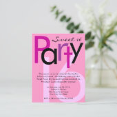 Rose Type Sweet 16 Anniversaire Fête Invitation (Debout devant)