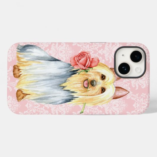 Rose Valentin Silky Terrier Coque-Mate coque iphon (Verso (horizontal))
