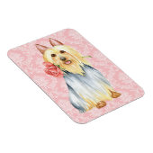 Rose Valentin Silky Terrier Magnet (Côté Droit)