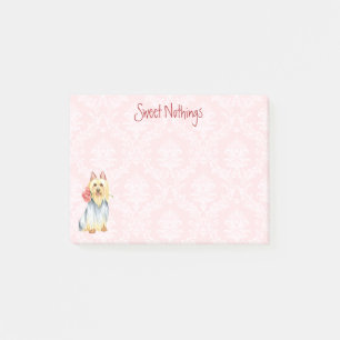 Rose Valentin Silky Terrier Post-it Notes