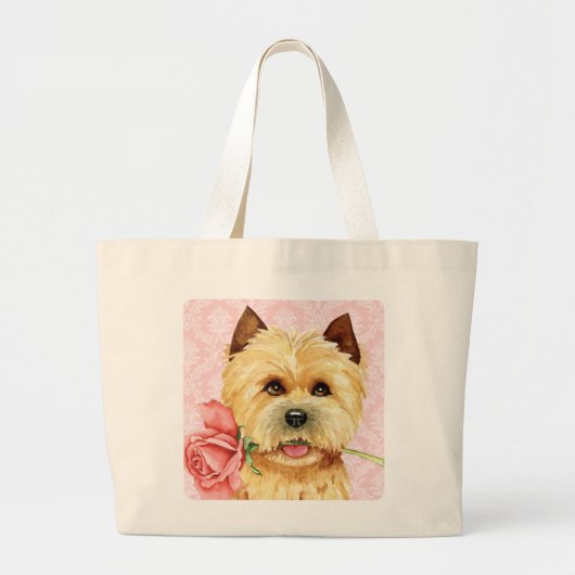 Rose Valentine Cairn Terrier Grand Sac fourre-tout (Devant)