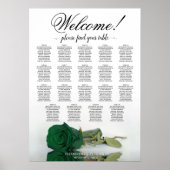 Rose vert émeraude 19 Tableau Mariage de table (Devant)