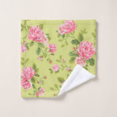Rose vert floral moderne (Gant de toilette)