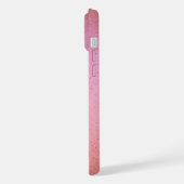 Rose vibrant et fond scintillant (Côté gauche)