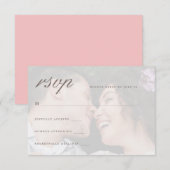 Rose vibre avec mariage photo Rsvp (Devant / Derrière)