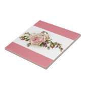 Rose victorien de rose et carreau de céramique de (Côté)