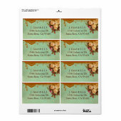 Rose victorien Élégants Étiquettes personnalisés (Feuille entière)