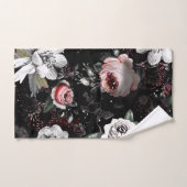 Rose victorien rose, corail, blanc et noir (Serviette à main)