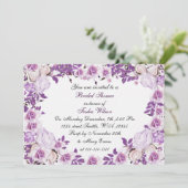 rose victorienne violet nuptiale invitation (Debout devant)