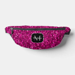 Rose vif paillettes faux strass Monogramme personn