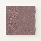 Rose vintage bossé Gold Foil Mariage Livre d'invit (Dos)