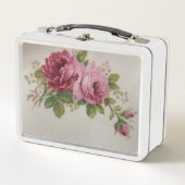 Rose vintage Chou Élégance Métal Lunchbox (Devant)