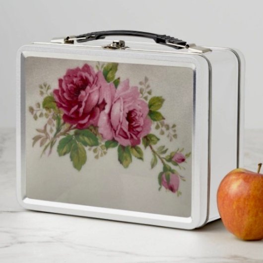 Rose vintage Chou Élégance Métal Lunchbox