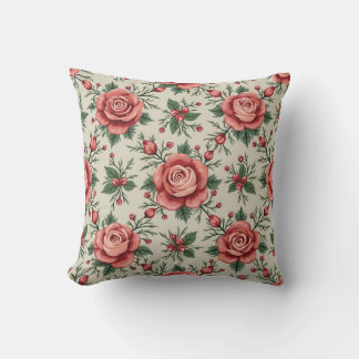 Rose vintage coussin de jardin