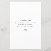 Rose vintage et Carte de remerciements de diplôme (Dos)