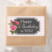 Rose vintage Étiquettes d'anniversaire (En situation)