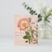 Rose vintage Invitation de fête d'anniversaire (Debout devant)