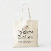 Rose vintage Mariage Bienvenue Merci Hotel Sac (Devant)