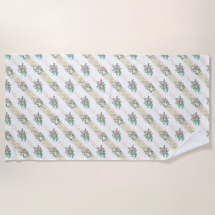 Rose vintage Motif - Serviette de plage