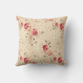 Rose vintage Pays Cottage Jeu de Coussin (Verso)