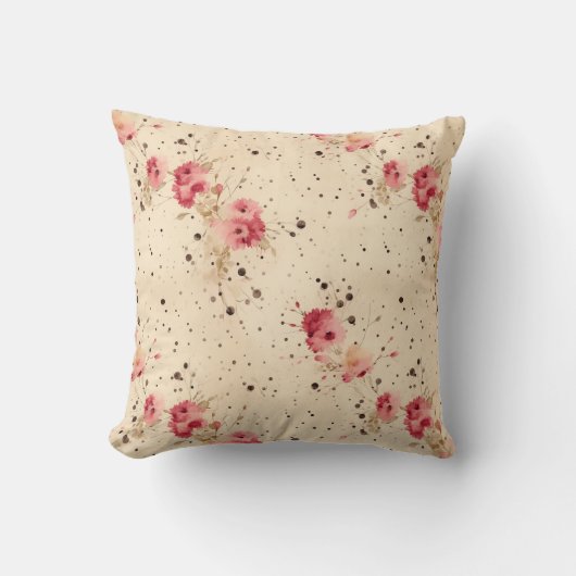 Rose vintage Pays Cottage Jeu de Coussin (Recto)