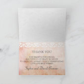 Rose Vintage romantique et MERCI Mariage de dentel (Intérieur)