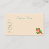 Rose Vintage rose Carte de visite (Dos)