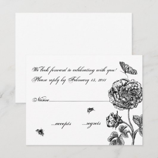 Rose Vintage RSVP (Devant / Derrière)