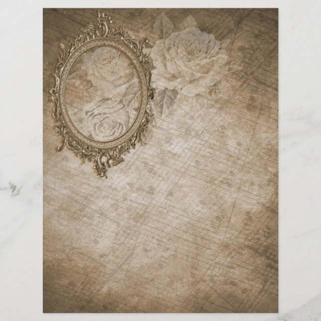 Rose vintage Shabby Chic Scrapbooking Papier d'emb (Devant)