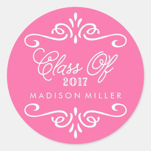 Rose vintage | Stickers Graduation (Devant)