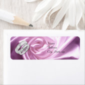 Rose violet Adresse de retour Mariage Étiquettes (En situation)