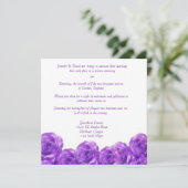 Rose violet après mariage accueil invitation (Debout devant)